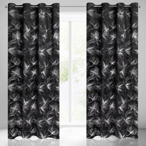 ZASŁONA GOTOWA STELLA 140 X 250 CM CZARNY