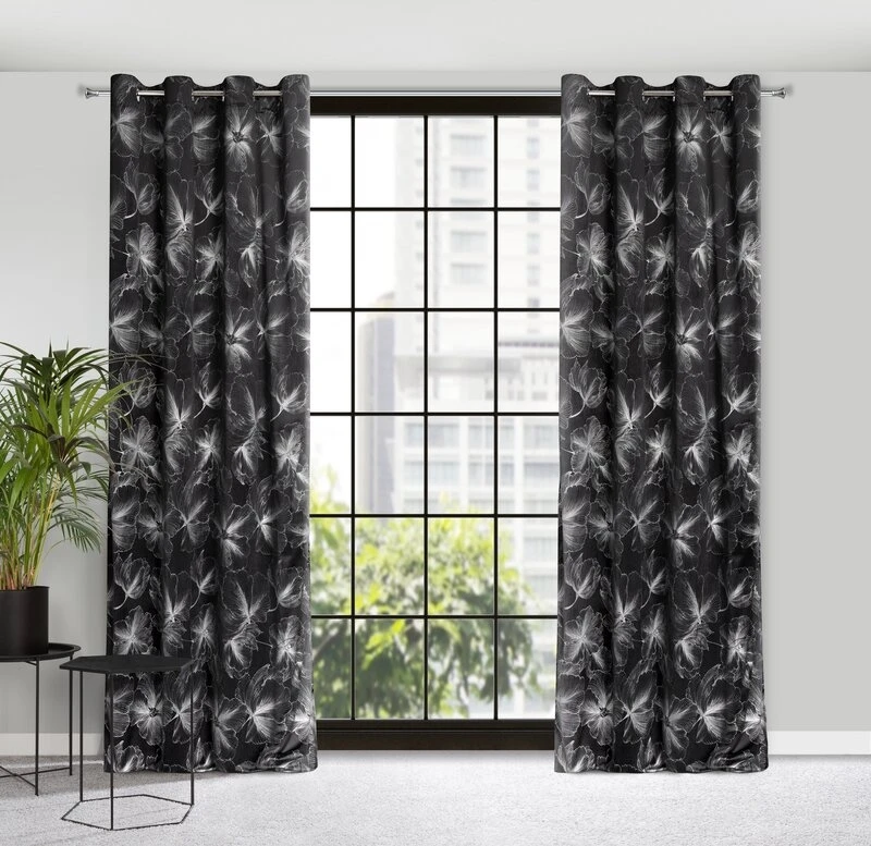 ZASŁONA GOTOWA STELLA 140 X 250 CM CZARNY