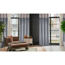 ZASŁONA GOTOWA D91 AGNES 140 X 250 CM GRAFITOWY