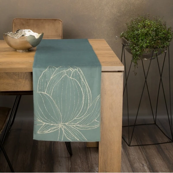 OBRUS BLINK 12 35 X 140 CM CIEMNOMIĘTOWY