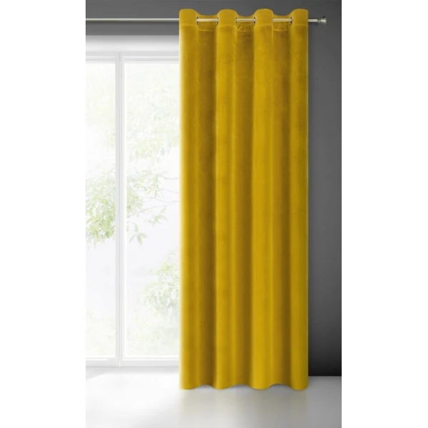 ZASŁONA GOTOWA SAMANTA 140 X 250 CM MUSZTARDOWY