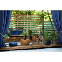 ZASŁONA GOTOWA RITA 140 X 250 CM GRANATOWY