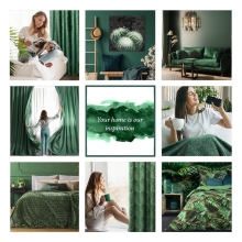 ZASŁONA GOTOWA MARSALA 140 X 250 CM ZIELONY ZASŁONA GOTOWA MARSALA 140 X 250 CM ZIELONY