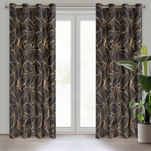 ZASŁONA GOTOWA ASTEJA 140 X 250 CM CZARNY