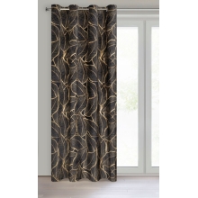 ZASŁONA GOTOWA ASTEJA 140 X 250 CM CZARNY