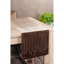 OBRUS ROYAL 3 35 X 140 CM CIEMNOBEŻOWY