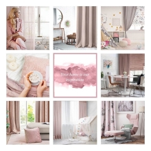 ZASŁONA GOTOWA LILI 140 X 250 CM PUDROWY RÓŻ