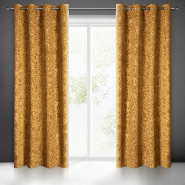 ZASŁONA GOTOWA LIVIA 140 X 250 CM ZŁOCISTY