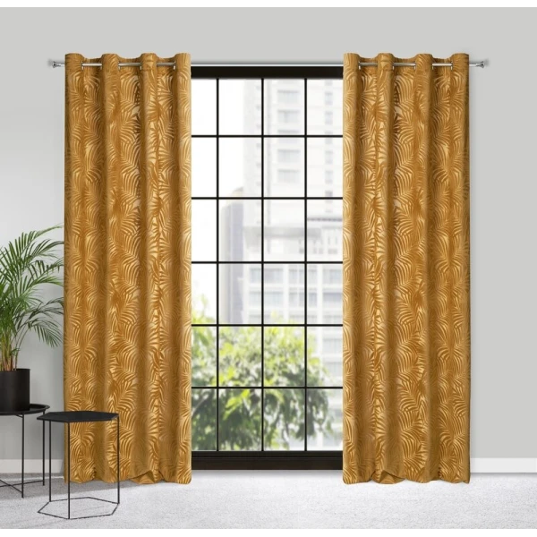ZASŁONA GOTOWA LIVIA 140 X 250 CM ZŁOCISTY