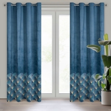 ZASŁONA GOTOWA D91 GINA 140 X 250 CM GRANATOWY