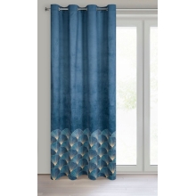 ZASŁONA GOTOWA D91 GINA 140 X 250 CM GRANATOWY