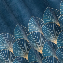 ZASŁONA GOTOWA D91 GINA 140 X 250 CM GRANATOWY