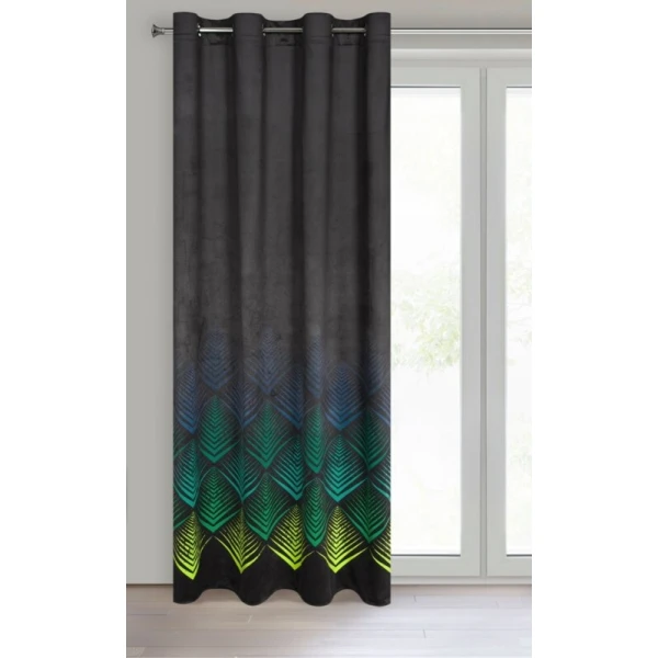ZASŁONA GOTOWA ANGELINA 140 X 250 CM CZARNY
