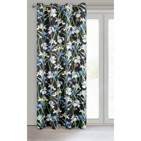 ZASŁONA GOTOWA MAJA 140 X 250 CM CZARNY