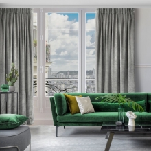 ZASŁONA GOTOWA RIVA NA TAŚMIE 140 X 270 CM POPIELATY