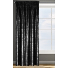 ZASŁONA GOTOWA D91 CYPR NA TAŚMIE 140 X 270 CM CZARNY