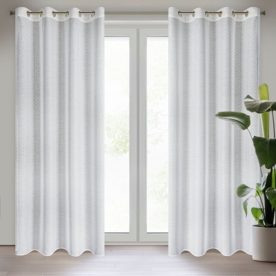 FIRANA GOTOWA SIBEL 140 X 250 CM BIAŁY