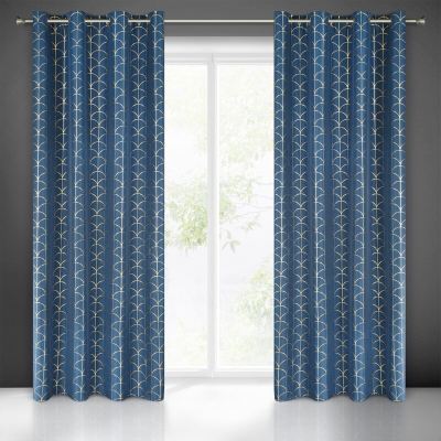 ZASŁONA GOTOWA CANDE 140 X 250 CM GRANATOWY