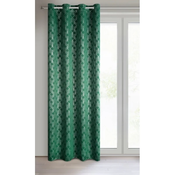 ZASŁONA GOTOWA D91 POLI 140 X 250 CM ZIELONY