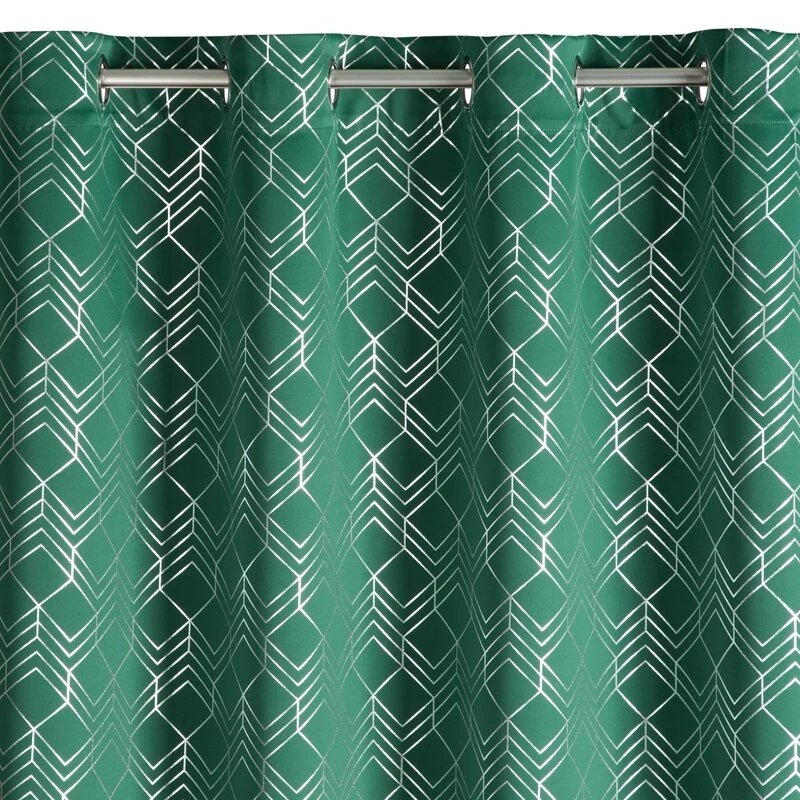 ZASŁONA GOTOWA D91 POLI 140 X 250 CM ZIELONY