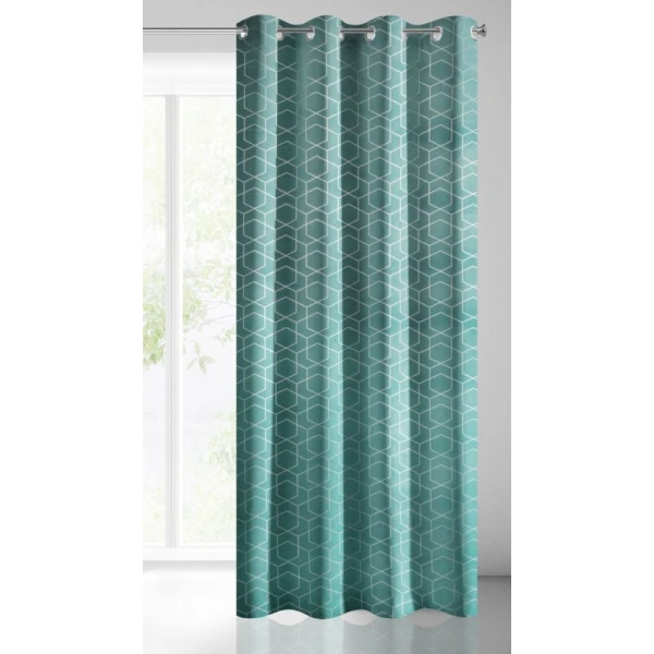 ZASŁONA GOTOWA MANDI 135 X 250 CM TURKUSOWY