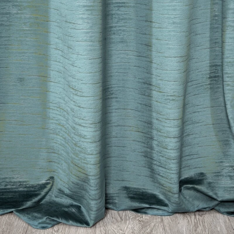 ZASŁONA GOTOWA ALUVIA 140 X 250 CM TURKUSOWY