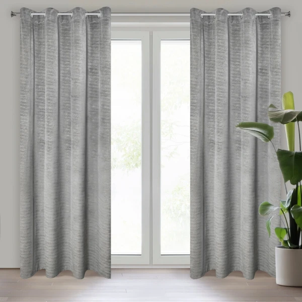 ZASŁONA GOTOWA ALUVIA 140 X 250 CM STALOWY