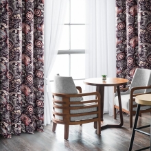 ZASŁONA GOTOWA MIREI 140 X 250 CM BURGUNDOWY
