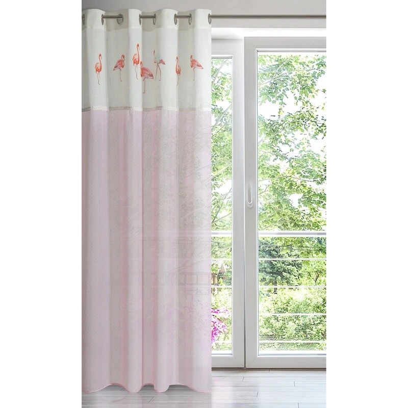 ZASŁONA GOTOWA FLAMINGO 140 X 250 CM JASNORÓŻOWY