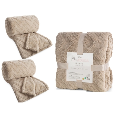 Beżowe Narzuty na kanape i fotele Jodełka Beżowe Narzuty na kanape i fotele Jodełka