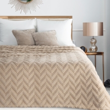 Beżowe Narzuty na kanape i fotele Jodełka Beżowe Narzuty na kanape i fotele Jodełka