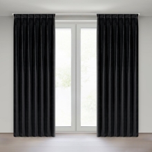 ZASŁONA GOTOWA MELANIE 140 X 270 CM CZARNA