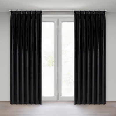 ZASŁONA GOTOWA MELANIE 140 X 270 CM CZARNA