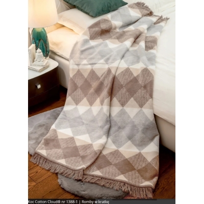 KOC BAWEŁNIANY 150 X 200 ROMBY