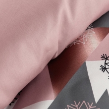 KOMPLET POŚCIELI ŚWIATECZNEJ AURA 160 X 200 CM RÓŻOWY KOMPLET POŚCIELI ŚWIATECZNEJ AURA 160 X 200 CM RÓŻOWY