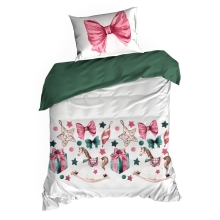 KOMPLET POŚCIELI ŚWIATECZNEJ RIBENO 220 X 200 CM BIAŁY KOMPLET POŚCIELI ŚWIATECZNEJ RIBENO 220 X 200 CM BIAŁY