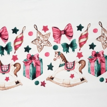 KOMPLET POŚCIELI ŚWIATECZNEJ RIBENO 220 X 200 CM BIAŁY KOMPLET POŚCIELI ŚWIATECZNEJ RIBENO 220 X 200 CM BIAŁY