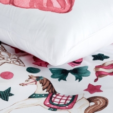 KOMPLET POŚCIELI ŚWIATECZNEJ RIBENO 220 X 200 CM BIAŁY KOMPLET POŚCIELI ŚWIATECZNEJ RIBENO 220 X 200 CM BIAŁY