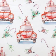 KOMPLET POŚCIELI ŚWIATECZNEJ CANDY 220 X 200 CM BIAŁY KOMPLET POŚCIELI ŚWIATECZNEJ CANDY 220 X 200 CM BIAŁY