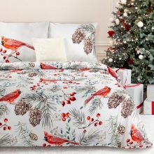 KOMPLET POŚCIELI ŚWIATECZNEJ WILLOW 160 X 200 CM BIAŁY KOMPLET POŚCIELI ŚWIATECZNEJ WILLOW 160 X 200 CM BIAŁY