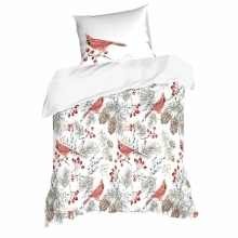 KOMPLET POŚCIELI ŚWIATECZNEJ WILLOW 160 X 200 CM BIAŁY KOMPLET POŚCIELI ŚWIATECZNEJ WILLOW 160 X 200 CM BIAŁY