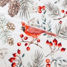 KOMPLET POŚCIELI ŚWIATECZNEJ WILLOW 160 X 200 CM BIAŁY KOMPLET POŚCIELI ŚWIATECZNEJ WILLOW 160 X 200 CM BIAŁY