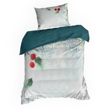 KOMPLET POŚCIELI ŚWIATECZNEJ ROBIN 160 X 200 CM JASNOSZARY KOMPLET POŚCIELI ŚWIATECZNEJ ROBIN 160 X 200 CM JASNOSZARY
