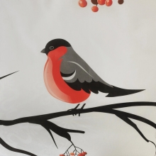 KOMPLET POŚCIELI ŚWIATECZNEJ BERRY 160 X 200 CM BIAŁY