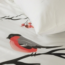 KOMPLET POŚCIELI ŚWIATECZNEJ BERRY 220 X 200 CM BIAŁY