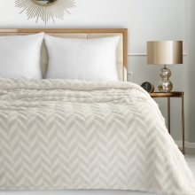 KOC JODŁA 200 X 220 CM KREMOWY, ECRY KOC JODŁA 200 X 220 CM KREMOWY, ECRY