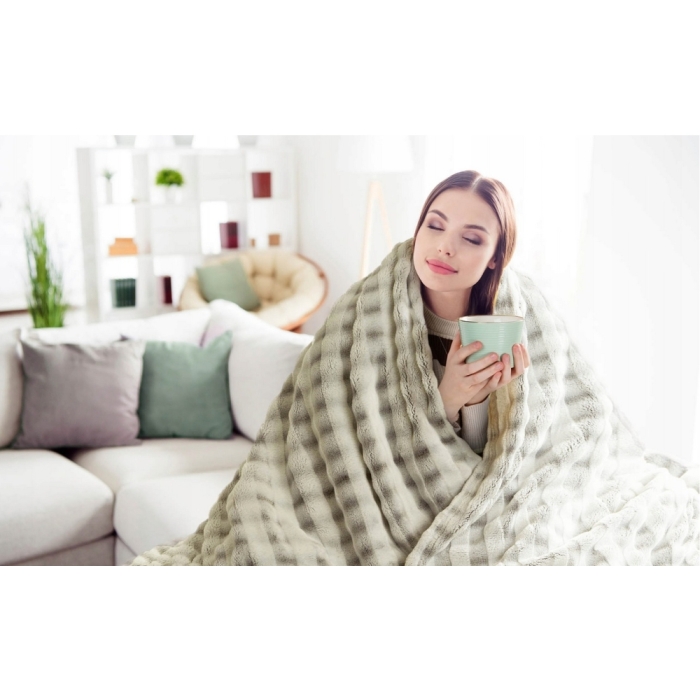 KOC KOSTKA  200 X 220 CM BEŻOWY MELANŻ