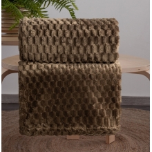 Ciemno Brązowe Narzuty na Kanape i fotele 170x210 + 2 x 70x160 Cindy